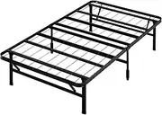 Zinus Smartbase King Single Bed Base Frame Foldable Premium Metal Heavy Duty Steel - Folding Bed Platform Mattress Foundation with Under Bed Storage, Black, (AU-SBBK-14KS)