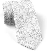 [KAWAMOUSE] ( Healthcare Medicine Pharmacy ) Fashion Novelty Necktie, Conversation Neckwear Ties Great for Party and Events, As Shown