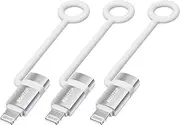 [BOUTOP] 2023 [Apple MFi Certified] 36W USB C to Lightning Adapter for Fast Charging Compatible with iPhone, iPad - [3 Pack, Silver]