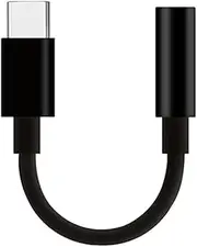 XIAOL USB Type C to 3.5mm Female Headphone Jack Adapter, Tpye-C to Aux Audio Dongle Cable Cord Compatible Audio Adapter Cable Listen Songs and Call, Black