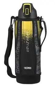 Thermos Vacuum Insulated Sports Bottle with Pouch - 1.5L - Black