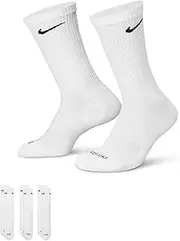 [Nike] Everyday Plus Cushion Crew 3 Pack Socks White (Medium) SX6888-100