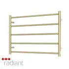 Radiant RTR03 Heated Towel Rail-750 x 550mm-Light Gold-Bottom Right Wiring