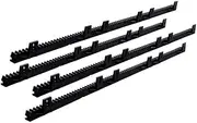 Lockmaster Sliding Gate Opener, Electric Home Security Door Lock, 1m Rolling Rack Heavy Duty Nylon Reinforeced with Steel Accesssory Kit Black Rail.