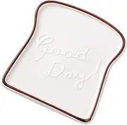 KICHOUSE Ceramic Toast Loaf Pan Toast Plate Bread Plate Porcelain Food Tray Dishwasher Safe