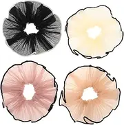 LRXIYODE 4pcs Hair Ring Hair Ties Large Scrunchies Scrunchies for Ponytail Holder Elastic Ponytail Holder Fabric
