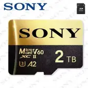 2TB SONY Micro SD Card Memory V60 Class 10 4K Ultra-HD Video A2+Adaptor