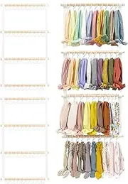 POVETIRE Headband Holder Head Bands Organizer for Girls, Baby Headbands Hair Accessories Organizer Storage Wall Hanging Decor for Nursery Toddler Girls Room