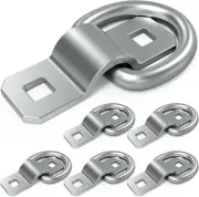 6 PCS 3/8" D-Rings Heavy Duty Truck Tie down Anchors, Steel 6000 Pound Tie down