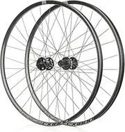 MirOdo 650C/700C Road Bike Wheelset 28 Hole Aluminum Alloy Rims Thru Axle 100/142mm Disc Brakes HG Freehubs Gravel XC Tubeless Front Rear Wheels for 8-12 Speed Cassette