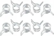 uxcell 50pcs 4mm Spring Band Type Action Fuel/Silicone Vacuum Hose Pipe Clamp Low Pressure Air Clip Clamp, Zinc Plated