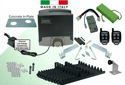 Low Voltage Electric Automatic Sliding Gate Opener DIY Kit with Backup Battery