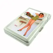 Vintage Airplane Model 100's Size Cigarette Case with built in lighter Wallet