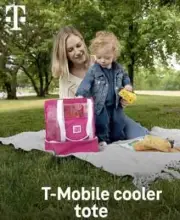 T-Mobile Tuesdays Pink Mesh Tote Cooler Bag beach towel bag
