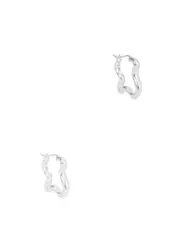 Daisy London X Estée Lalonde Wavy Sterling Silver Hoop Earrings - One Size One Size