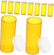 10Pcs Plastic Pill Organizer Bottles Travel Friendly Containers for Fish Oil Tablets and Medications Versatile Storage for Home Office Outdoor Use