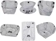 AZURAOKEY Collapsible Bowl Plate Cup Set of 6, Portable Camping Tableware, Material Free Folding Bowl for Outdoor Camping Hiking Family Picnic Trips
