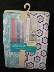 Pioneer Woman Fabric Shower Curtain Ditsy Patchwork 72x72in