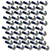 AMC Terminal Piggy Back Connector 6.3mm Blue (Pack of 50)