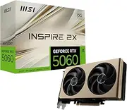 MSI Gaming RTX 5060 8G Inspire 2X OC Graphics Card (8GB GDDR7,128-bit, Extreme Performance: 2550 MHz, DisplayPort x3 2.1a, HDMI 2.1b, NVIDIA Blackwell Architecture)