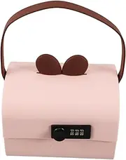 ABOOFAN Cute Money Bank Kids Savings Bank Coin Jar Change Jar Unbreakable Coin Can Elegant Storage Box Present Pink