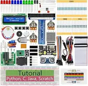 Ultrasonic Starter Kit for Raspberry Pi 5 4 B 3 B+ 400 Zero 2 W, 820-Page Detailed Tutorial, Python C Java Scratch Processing Code, 171 Items, 108 Projects (Raspberry Pi NOT Included)