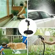 Flexible Expandable Garden Water Hose Pipe Car Wash W/ Spray Nozzle Gun 25-100FT