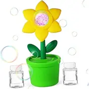 Totority Automatic Bubble Machine Sunflower Design Bubble Blower Toy for Boys and Girls Rechargeable