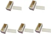 SAFIGLE 5pcs Box Mini Wood Paper Extraction Box Mini Ornament Kit Mini Umbrella for Dolls Bathroom Decor Facial Miniature Dog House Dollhouse Bag Felt Letters Model Miniatures Without Baby