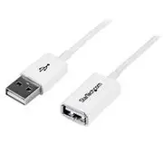 StarTech 3m USB Male to Female Cable, White USB Extension - USBEXTPAA3MW