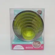 NEW Over The Top 6 Stainless Steel ROUND Nesting CIRCLES Cookie Biscuit Cutters