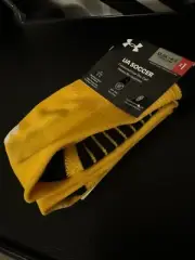 Under Armour UA Soccer Over Calf Socks Youth 13.5K-4.5Y Gold Yellow Baseball
