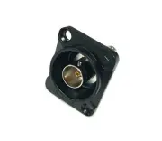 BNC Isolated Feedthru Panel Mount Connector - Female to Female, Black Body