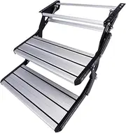 Folding Double Caravan Step – Aluminium Pull Out Steps Replacement for RV Camper Trailer – 250kg Load Capacity, 545mm Width