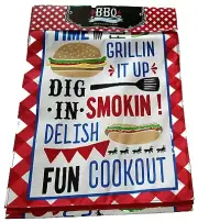 BBQ TABLE RUNNER ~ 13" X 72"~ FUN COOKOUT SAYINGS