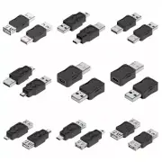 Male to Female USB-A to Micro USB Converter Bidirectional U Disk Connector