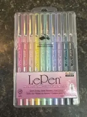 Marvy Uchida LePen PASTEL Colors 4300-10P Pens Micro-Fine Plastic Point