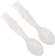 GLEAVI 2pcs Shell Spoons Dessert Serving Spoons for Ice Cream Caviar and Design for and Carrying Unique Beautiful Look