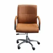 Salon Client Chair Arm Rest 823 Hydraulic Massage Swivel Leather PU Cappuccino