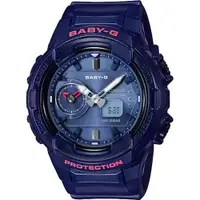 在飛比找ETMall東森購物網優惠-CASIO 卡西歐 Baby-G 旅行家世界時間手錶-海軍藍