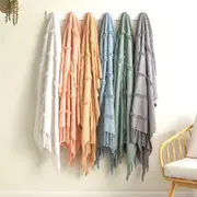 Renee Taylor Cambridge Cotton Slub Tufted Throw