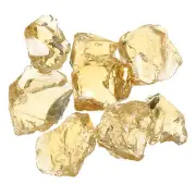 Fire Glass for Fire Pit, 3-5cm(1-1/5" to 2") Luster Glass Rocks, Yellow