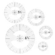 5PCS Circle Template Sewing Rulers Set, Clear Acrylic Quilting Template Rulers f