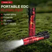 Super Bright Clip-on Flashlight Portable LED Headlamp Torch Rechargeable