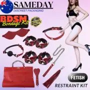 10 pcs with Bag Premium BDSM Bondage Set Bed Restraint Fetish Couples Sex Toys