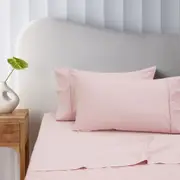 Accessorize 400TC Blush Bamboo Cotton Mega / Super Sheet Set 50cm Wall (Queen, King, Super King)