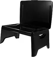 COHEALI Folding Lap Desk, Foldable Laptop Table, Portable Writing Station with Extra Storage Space and Dividers for Work, Study, Gaming, Arts, Crafts, School