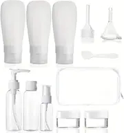 Taoluwin Travel Bottles for Toiletries, 11Pcs Leak Proof Travel Size Containers, Reusable Squeezable Bottles, Travel Accessories for Shampoo, Lotion, Gel