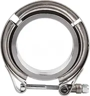 2.5 Inch Clamp Kit, V Band Flange Clamp Kit, Stainless Steel Flat Flange Clamp Assembly for Down Pipe, Cat Back