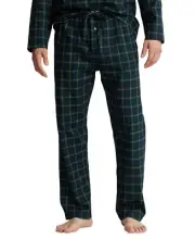 Polo Ralph Lauren Men's Flannel 100% Cotton Gree Plaid Pajama Pj Pant Size S, M